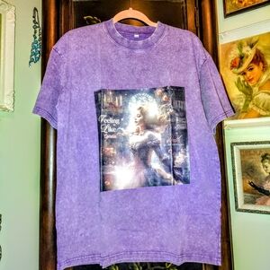 Death to the Fairytales Gothic Fantasy Art Shirt PurpleAcid Wash | Dark Romantic